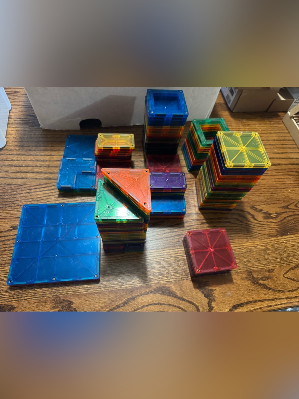 Colorful Magnetic Building Tiles Set for Creative Play - Multicolor